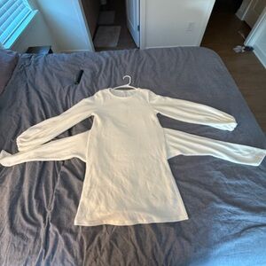 Elegant White Long Sleeve Dress